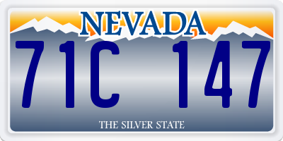 NV license plate 71C147