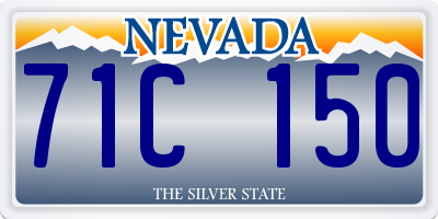 NV license plate 71C150