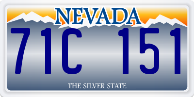 NV license plate 71C151