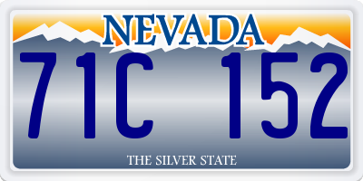 NV license plate 71C152