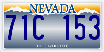 NV license plate 71C153