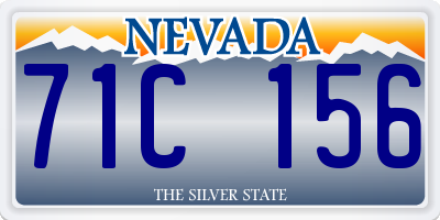 NV license plate 71C156