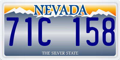 NV license plate 71C158
