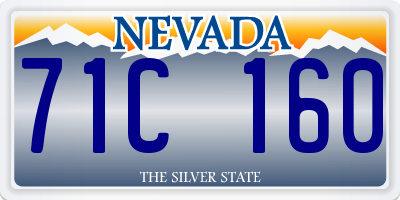 NV license plate 71C160