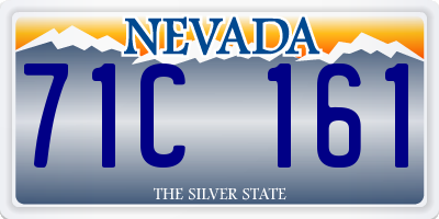 NV license plate 71C161