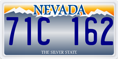 NV license plate 71C162