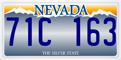 NV license plate 71C163