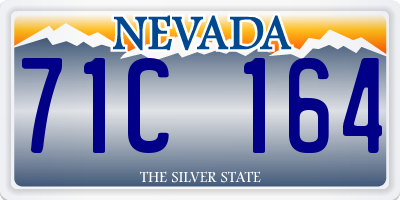 NV license plate 71C164