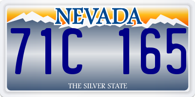 NV license plate 71C165