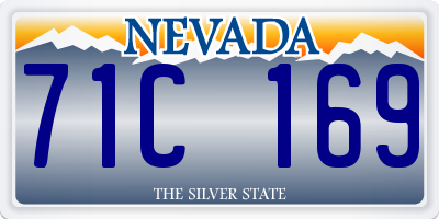 NV license plate 71C169