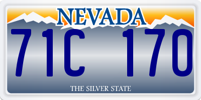 NV license plate 71C170