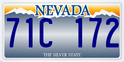 NV license plate 71C172