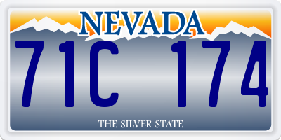 NV license plate 71C174