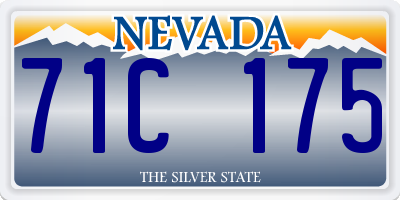NV license plate 71C175