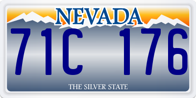NV license plate 71C176