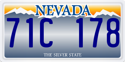 NV license plate 71C178