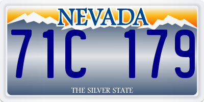 NV license plate 71C179