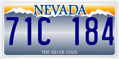 NV license plate 71C184