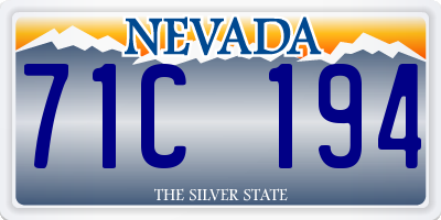 NV license plate 71C194