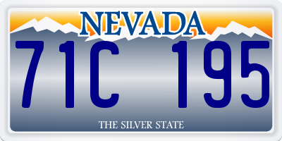 NV license plate 71C195