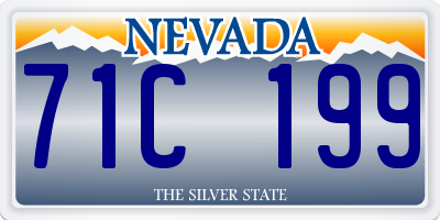 NV license plate 71C199