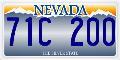 NV license plate 71C200
