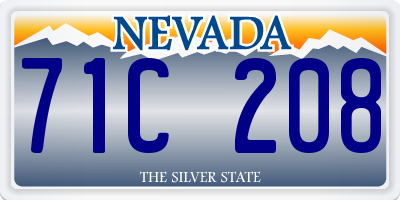 NV license plate 71C208