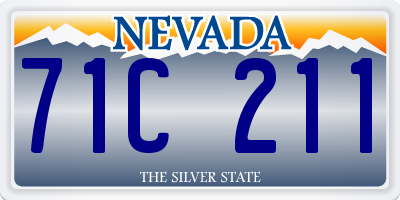 NV license plate 71C211