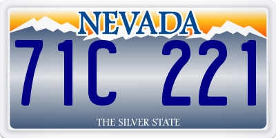 NV license plate 71C221
