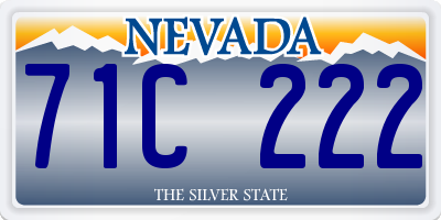 NV license plate 71C222