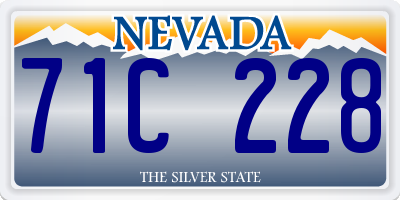 NV license plate 71C228