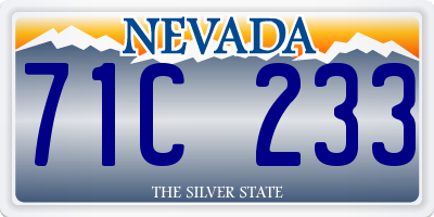 NV license plate 71C233