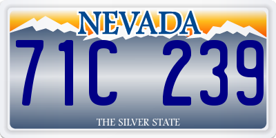 NV license plate 71C239