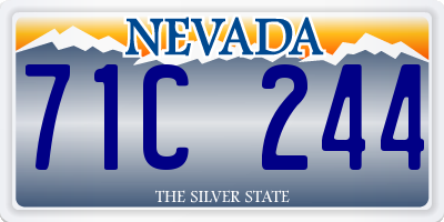 NV license plate 71C244
