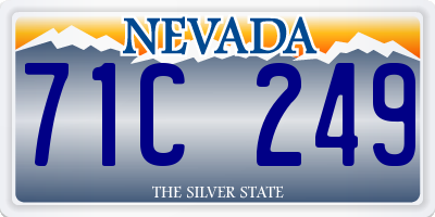 NV license plate 71C249