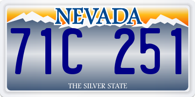 NV license plate 71C251