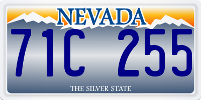 NV license plate 71C255