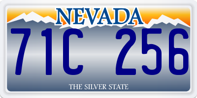 NV license plate 71C256