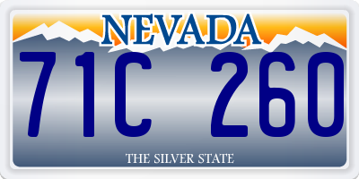 NV license plate 71C260