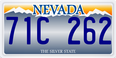 NV license plate 71C262