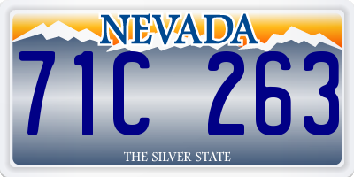 NV license plate 71C263