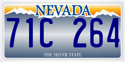 NV license plate 71C264