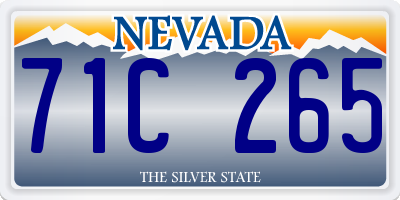 NV license plate 71C265