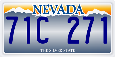 NV license plate 71C271