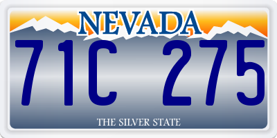 NV license plate 71C275