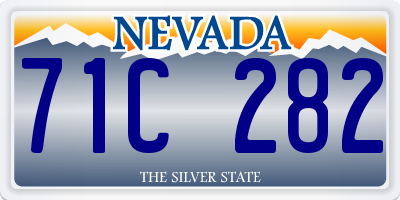 NV license plate 71C282