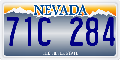 NV license plate 71C284