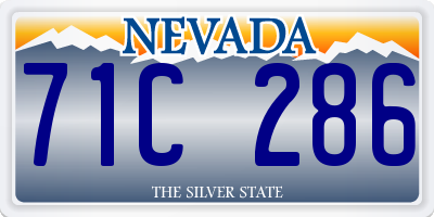NV license plate 71C286