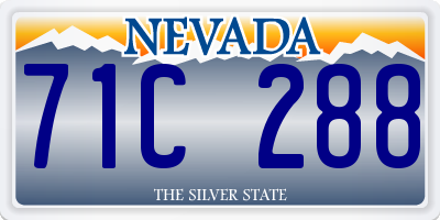 NV license plate 71C288