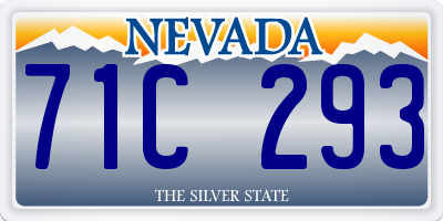 NV license plate 71C293